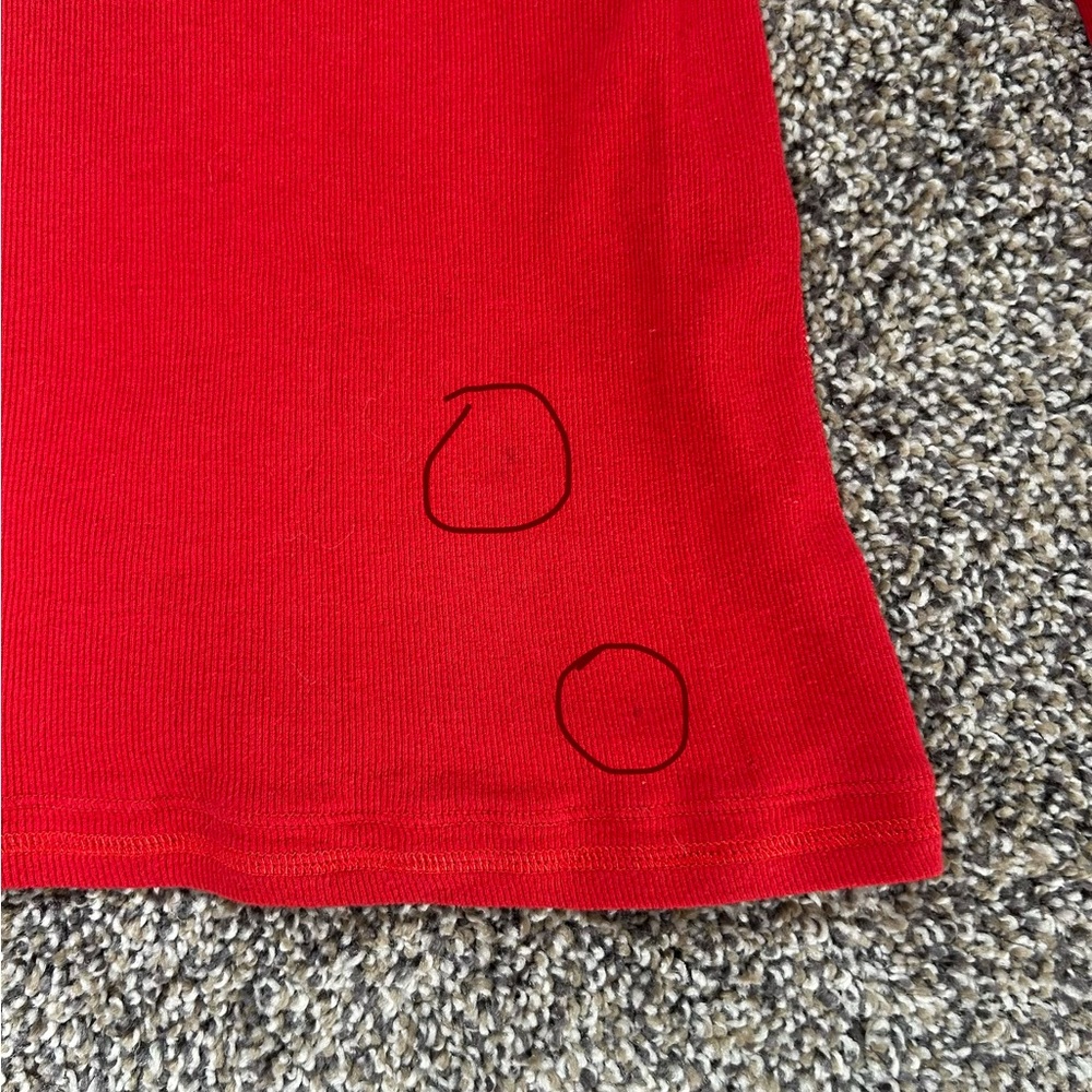 Abercrombie & Fitch y2k henley Red Long Sleeve Top - Picture 4 of 5
